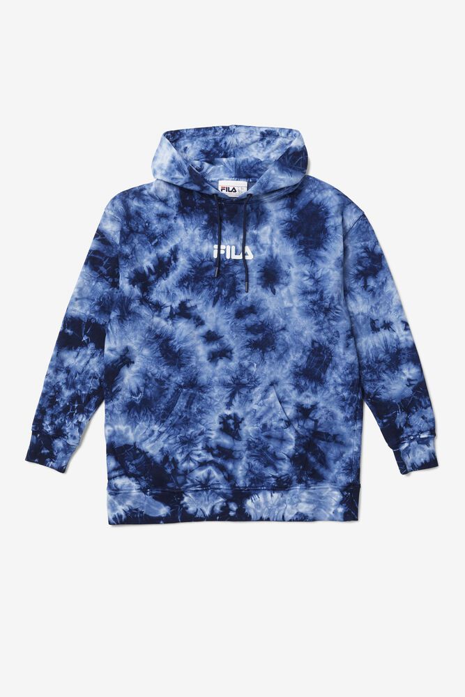 Fila Hoodie Womens Blue - Presley Tie Dye - Philippines 5293146-IW